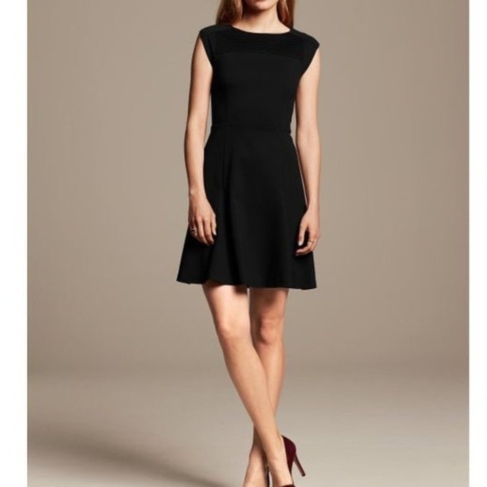 BANANA REPUBLIC Black Fit & Flare Classic Dress